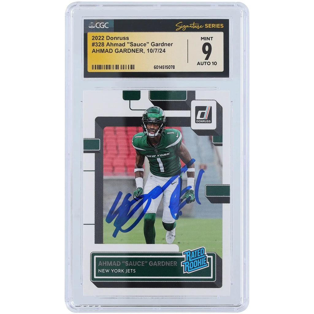 Ahmad Gardner Signed 2022 Panini Donruss #328 Rookie Card | CGC 9