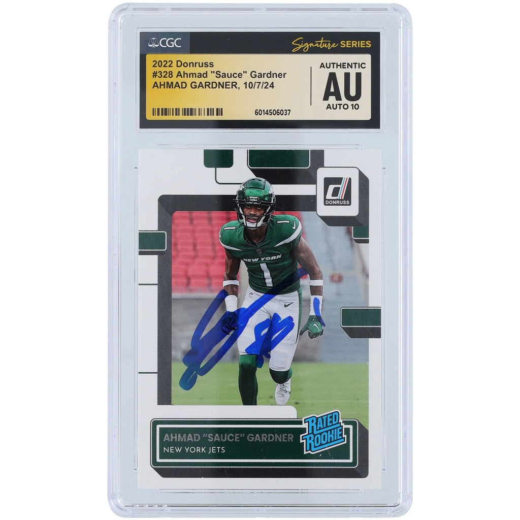 Ahmad Gardner Signed 2022 Panini Donruss #328 Rookie Card | CGC Graded