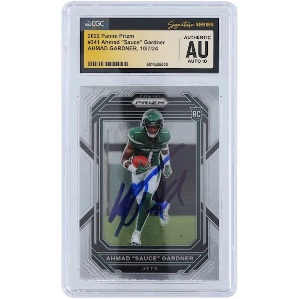 Ahmad Gardner Signed 2022 Panini Prizm #341 Rookie Card | CGC Graded