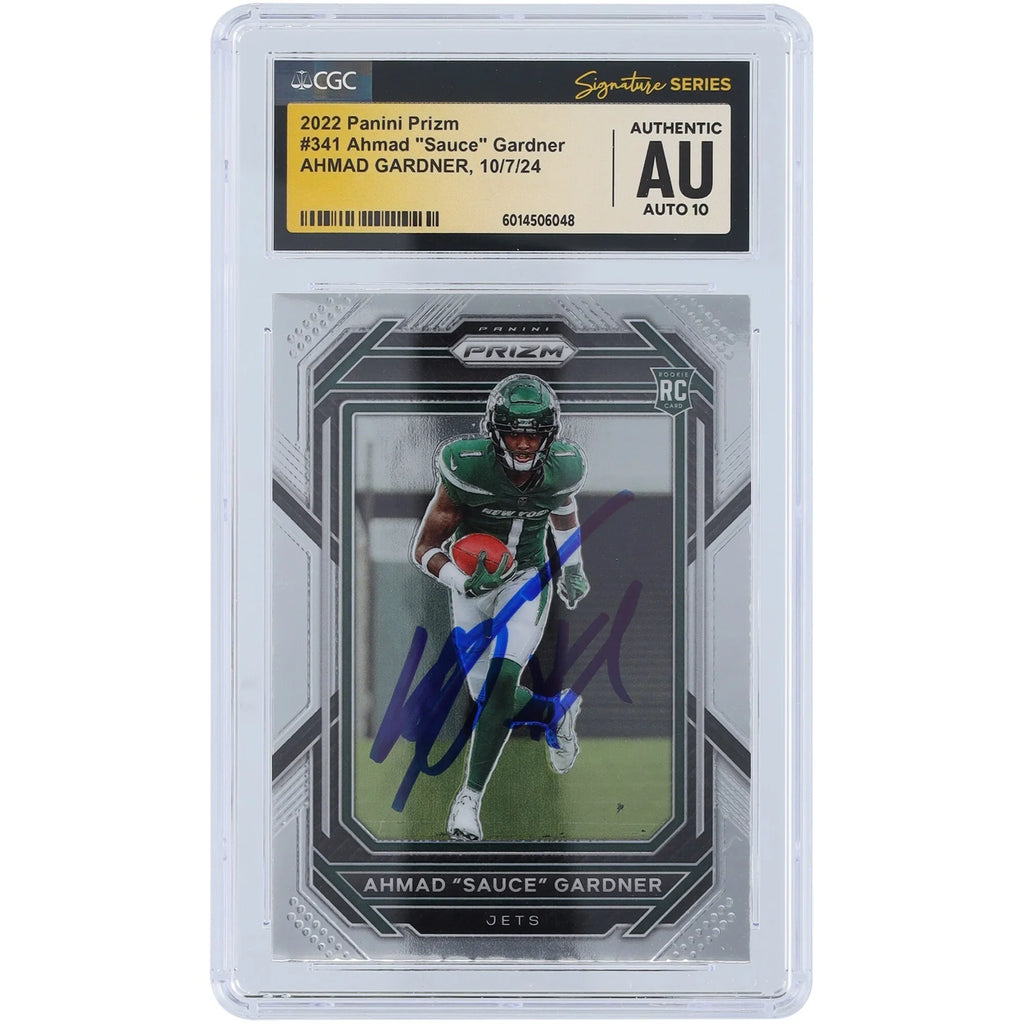Ahmad Gardner Signed 2022 Panini Prizm #341 Rookie Card | CGC Graded