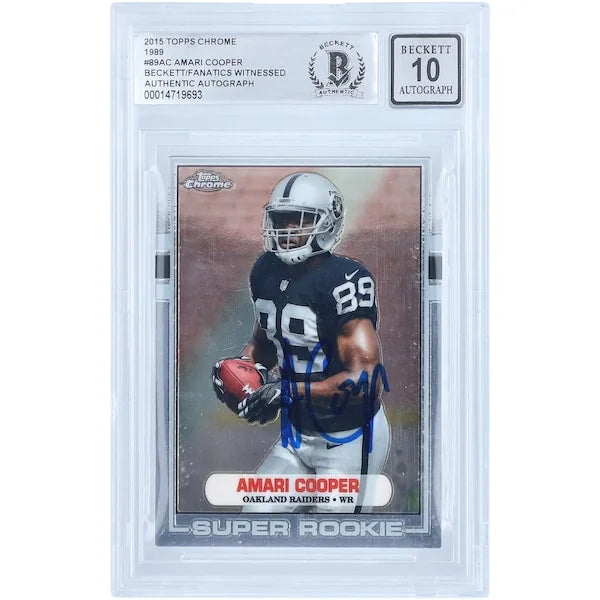 Amari Cooper Signed 2015 Topps Chrome 1989 Super Rookies #89-AC | BGS 10 Rookie Card