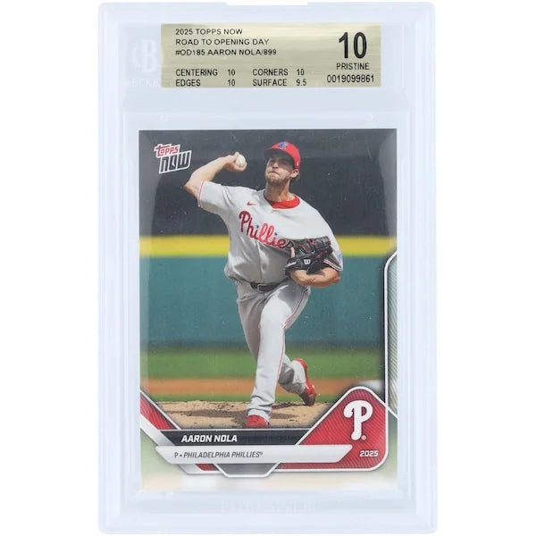 Aaron Nola 2025 Topps Now Road to Opening Day #OD-185 | BGS 10 | 10 10 10 9.5