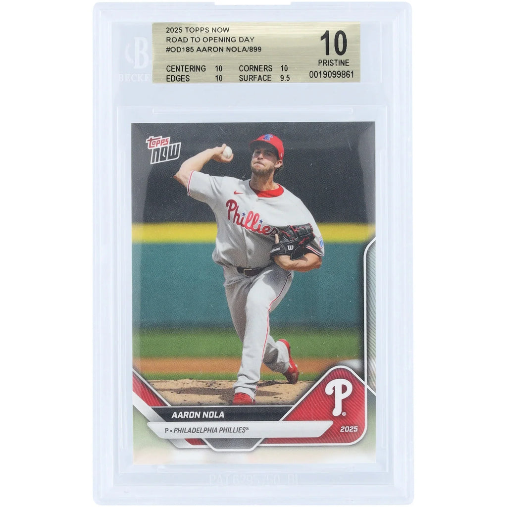 Aaron Nola 2025 Topps Now Road to Opening Day #OD-185 | BGS 10 | 10 10 10 9.5