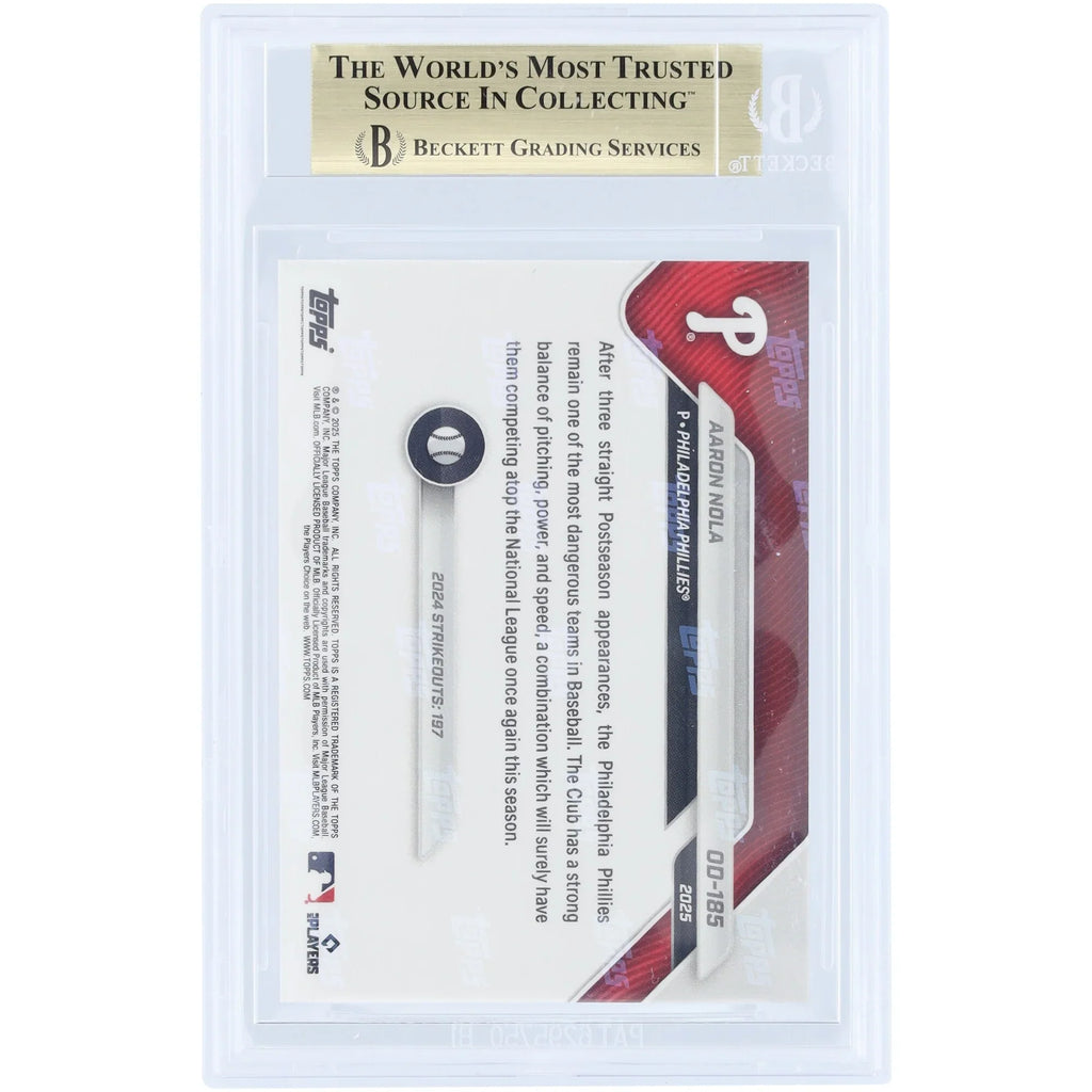 Aaron Nola 2025 Topps Now Road to Opening Day #OD-185 | BGS 10 | 10 10 10 9.5