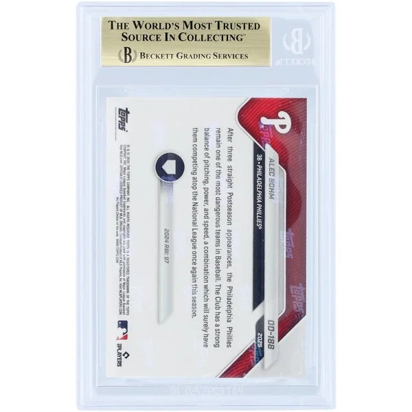 Alec Bohm 2025 Topps Now Road to Opening Day #OD-188 | BGS 10 | 10 10 10 9.5