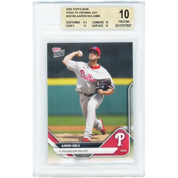 Aaron Nola 2025 Topps Now Road to Opening Day #OD-185 | BGS 10 | 9.5 10 10 10