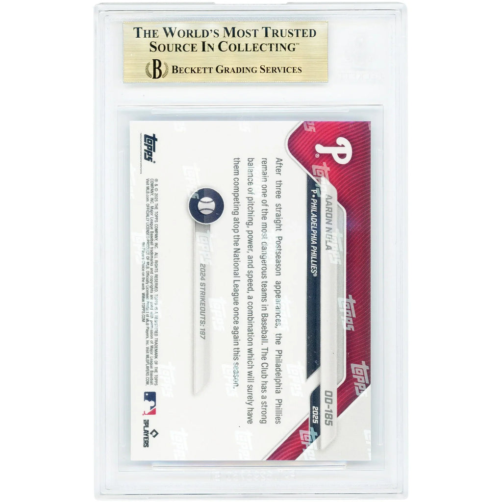 Aaron Nola 2025 Topps Now Road to Opening Day #OD-185 | BGS 10 | 10 9.5 10 10