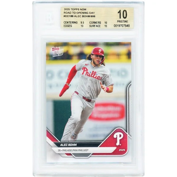 Alec Bohm 2025 Topps Now Road to Opening Day #OD-188 | BGS 10 | 9.5 10 10 10