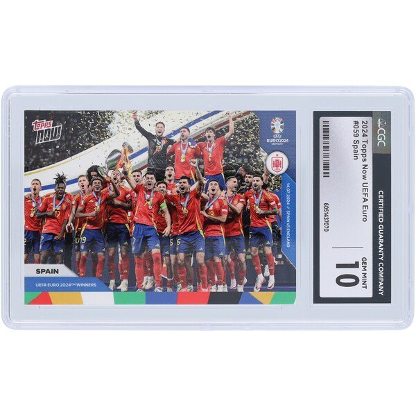 Spain National Team 2024 Topps Now UEFA Euro 2024 Winners #59 CGC Authenticated 10 Card