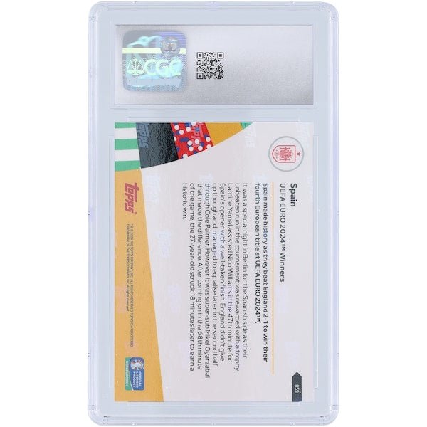 Spain National Team 2024 Topps Now UEFA Euro 2024 Winners #59 CGC Authenticated 10 Card
