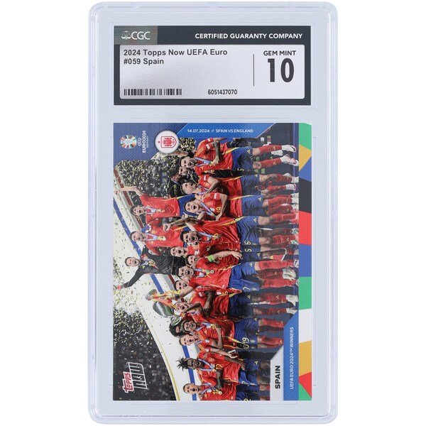 Spain National Team 2024 Topps Now UEFA Euro 2024 Winners #59 CGC Authenticated 10 Card
