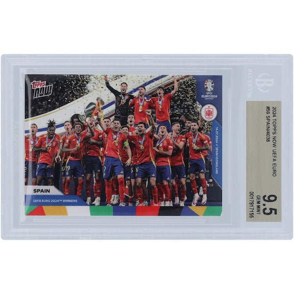 Spain National Team 2024 Topps Now UEFA Euro '24 Winners 14.07.24 #59 BGS Authenticated 9.5 Card