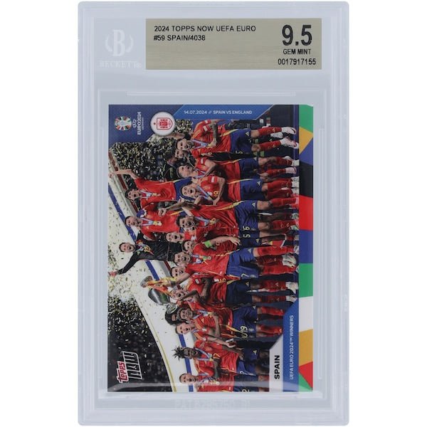 Spain National Team 2024 Topps Now UEFA Euro '24 Winners 14.07.24 #59 BGS Authenticated 9.5 Card