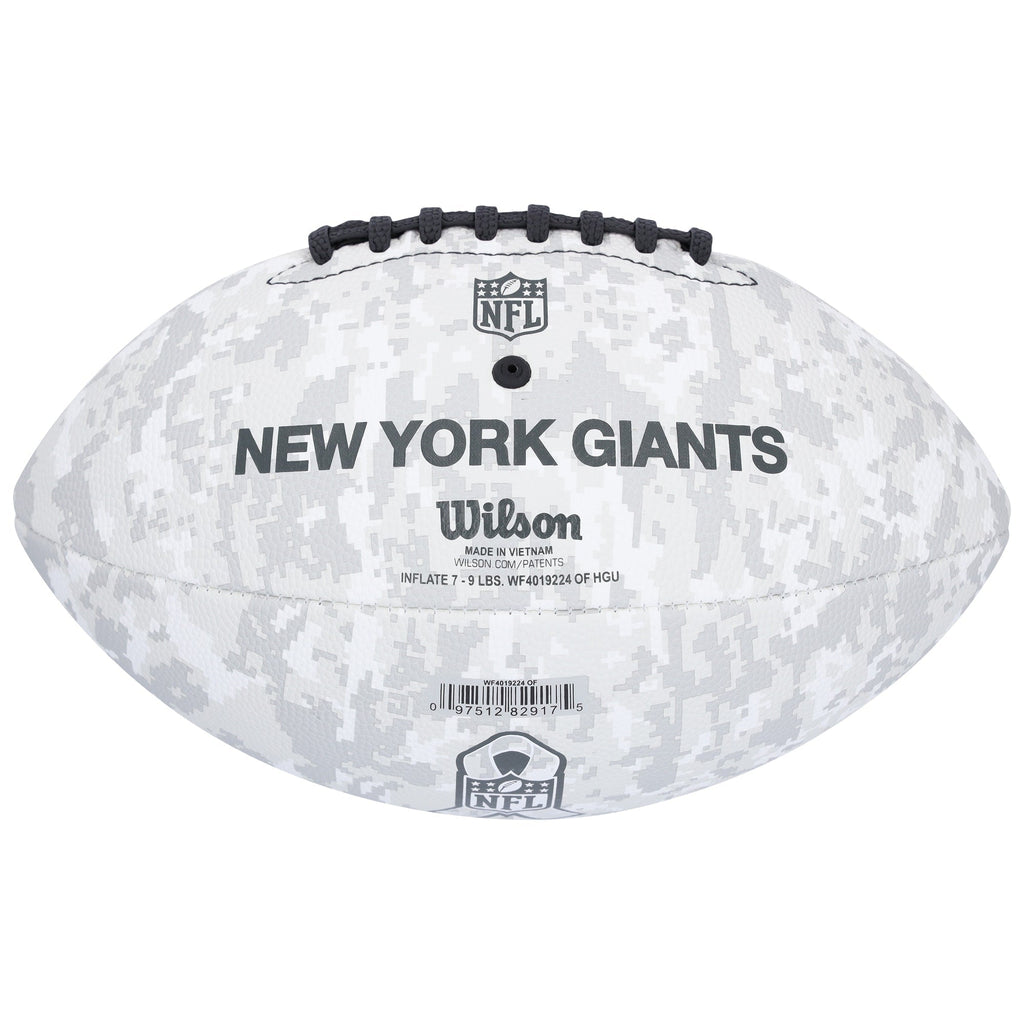 Theo Johnson New York Giants Autographed Fanatics Authentic Wilson 2024 Salute To Service Football