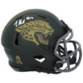 Travis Hunter Jacksonville Jaguars Autographed Fanatics Authentic Riddell 2025 Salute To Service Speed Mini Helmet