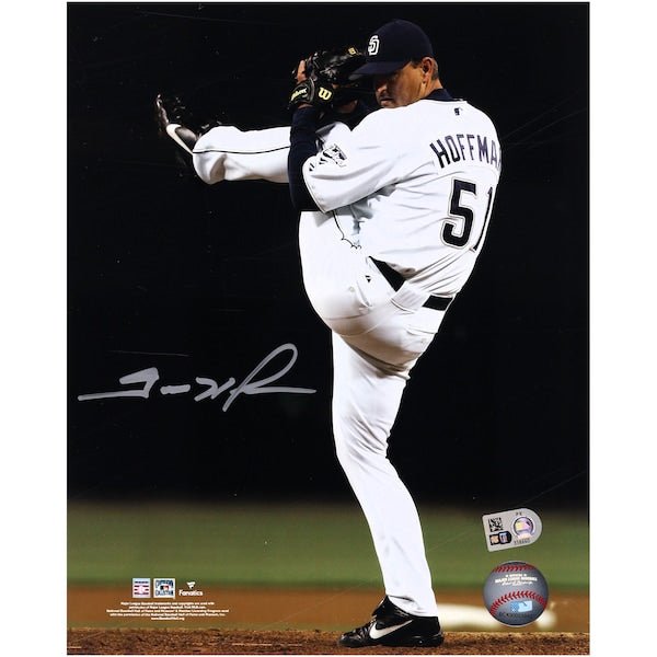 Trevor Hoffman San Diego Padres Autographed Fanatics Authentic 8" x 10" Pitching Photograph