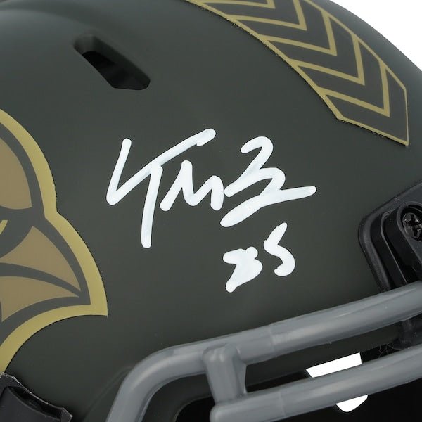 Trey McBride Arizona Cardinals Autographed Fanatics Authentic Riddell 2025 Salute To Service Speed Mini Helmet
