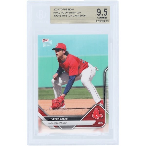 Triston Casas Boston Red Sox 2025 Topps Now Road to Opening Day #OD-18 BGS Authenticated 9.5 Card