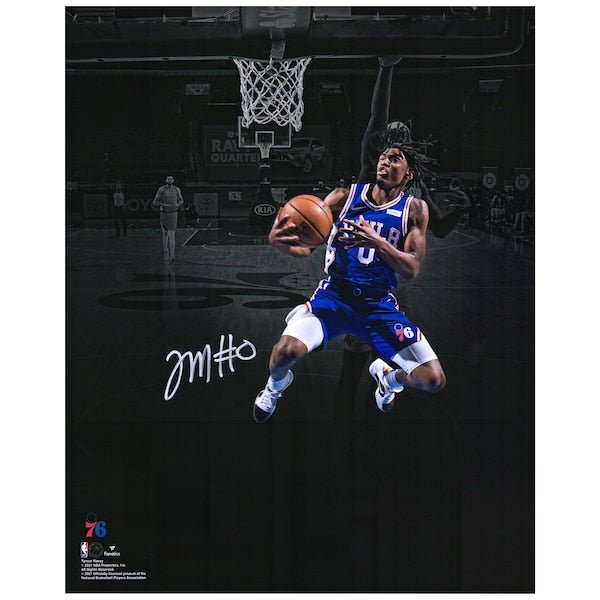 Tyrese Maxey Philadelphia 76ers Fanatics Authentic Autographed 16" x 20" Lay Up in Royal Photograph