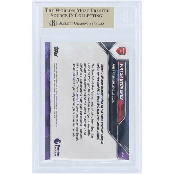 Viktor GyÃ¶keres Arsenal 2025-26 Topps Now First Premier League Goal #8 BGS Authenticated 9.5 Card